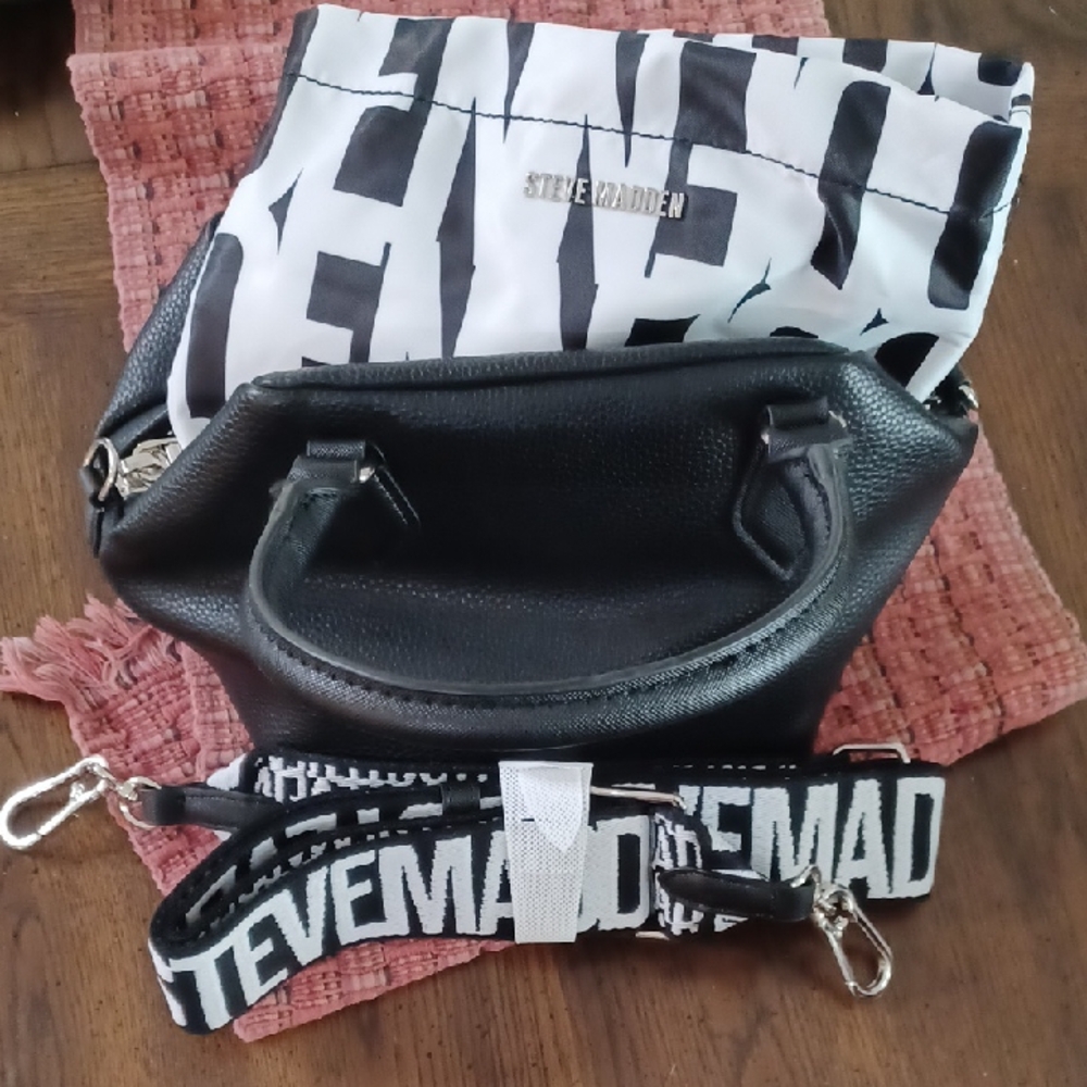 Steve Madden Monochrome Logo Handbag